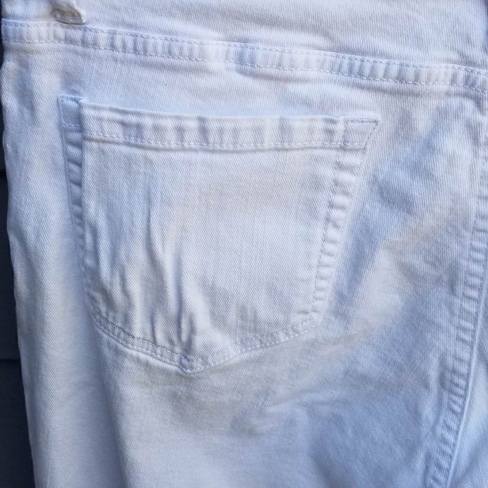 Jones of New York White Cropped Jeans Size 14 - Picture 6 of 9